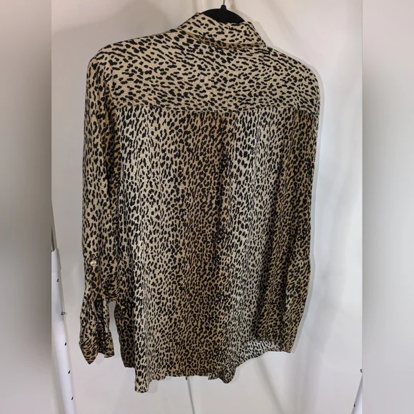 Faded Glory Leopard Print Button-Down Shirt - Picture 2 of 5